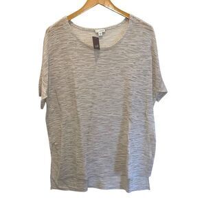J. Jill PureJill Short Sleeve Scoop Neck Tunic Top Tan‎ Wheat Medium NWT